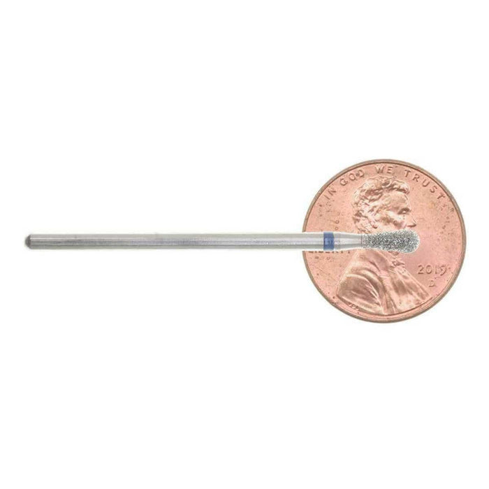 02 x 5mm Round End Inverted Cone Diamond burr - 150 Grit - 3/32 inch shank - widgetsupply.com