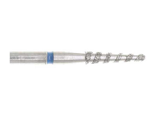 02.1 x 10mm Striped Cone Diamond burr - 150 Grit - 3/32 inch shank - widgetsupply.com