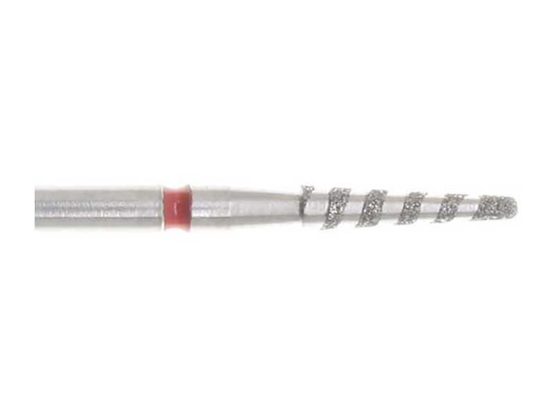 02.1 x 10mm Striped Cone Diamond burr - 320 Grit - 3/32 inch shank - widgetsupply.com