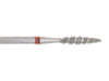 02.3 x 10mm Striped Flame Diamond burr - 320 Grit - 3/32 inch shank - widgetsupply.com