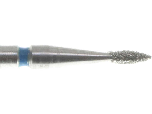 01.3 x 3.5mm Flame Diamond Bur - 150 Grit  - 3/32 inch shank - widgetsupply.com