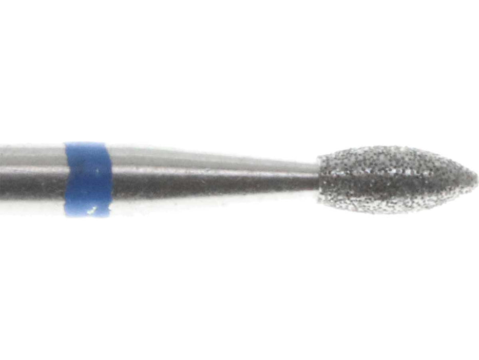 02.3 x 5.0mm Flame Diamond Bur - 150 Grit  - 3/32 inch shank - widgetsupply.com