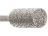 04.8mm - 3/16 x 3/8 inch 150 Grit Cylinder Diamond Burr - 1/8 inch shank - widgetsupply.com