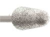 05.6mm - 7/32 inch 150 Grit Round Cone Diamond Burr - 1/8 inch shank - widgetsupply.com