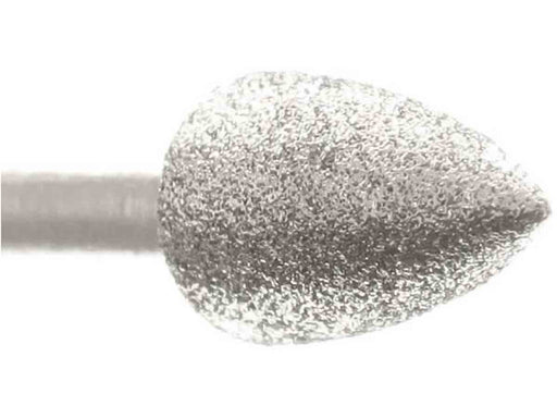 05.6mm - 7/32 x 3/8 inch 150 Grit Flame Diamond Burr - 1/8 inch shank - widgetsupply.com