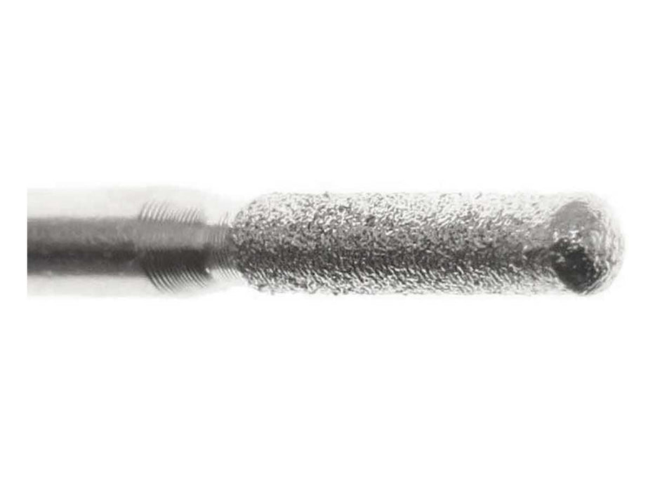 02.0mm - 5/64 inch Swiss Acura Rounded Cylinder Diamond Burr - 3/32 inch shank - widgetsupply.com