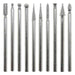 120-150 Medium Grit Diamond Burr Set - 1/8 inch shank - 20pc - widgetsupply.com