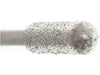 03.4 x 9mm 240 Grit Rounded Cylinder Diamond Burr - 1/8 inch shank - widgetsupply.com