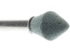 06.4mm - 1/4 x 5/16 inch Green Double Cone Grinding Stone - 1/8 inch shank - widgetsupply.com