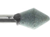 06.4mm - 1/4 x 5/16 inch Green Double Cone Grinding Stone - 1/8 inch shank - widgetsupply.com