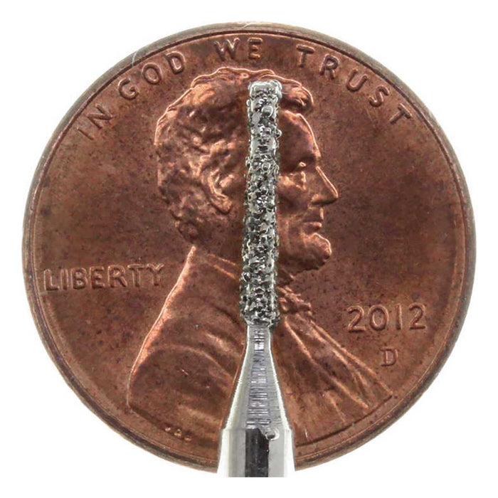 01.4 x 11.3mm 80 Grit Cone Diamond Burr - 1/8 inch shank - widgetsupply.com