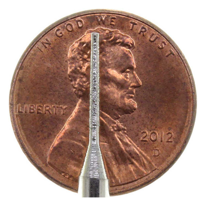 01.4 x 11.3mm 600 Grit Cone Diamond Burr - 1/8 inch shank - widgetsupply.com