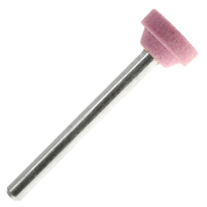 09.9mm - 25/64 x 1/8 inch Pink Grinding Wheel - 1/8 inch shank - widgetsupply.com