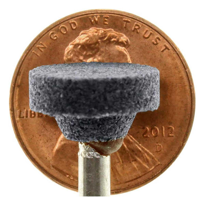 12.7mm - 1/2 x 5/32 inch Grey Wheel Grinding Stone - 1/8 inch shank - widgetsupply.com