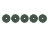 15.9mm - 5/8 inch Green Coarse Grit Rubber Polishing Wheels - USA - 5pc - widgetsupply.com