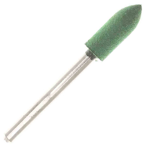 05.6mm - 7/32 x 11/16 inch 240 Grit Bullet Rubber Polisher - 1/8 inch shank - widgetsupply.com