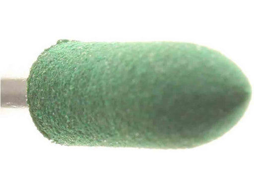 05.6mm - 7/32 x 11/16 inch 240 Grit Bullet Rubber Polisher - 1/8 inch shank - widgetsupply.com