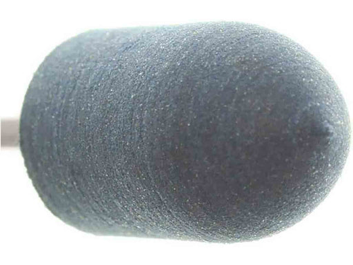 11.1mm - 7/16 x 3/4 inch 600 Grit Flame Rubber Polisher - 1/8 inch shank - widgetsupply.com