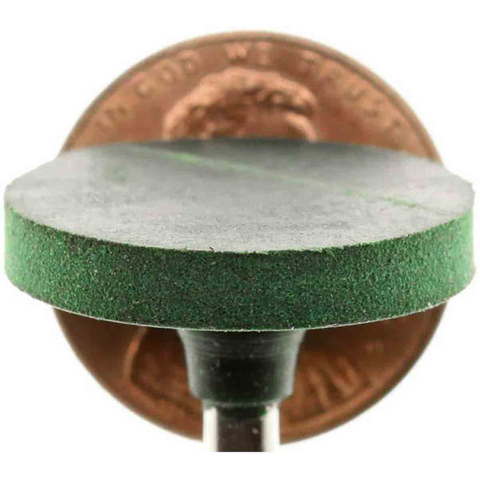19mm - 3/4 inch 240 Grit Rubber Polishing Wheel - 1/8 inch shank - widgetsupply.com