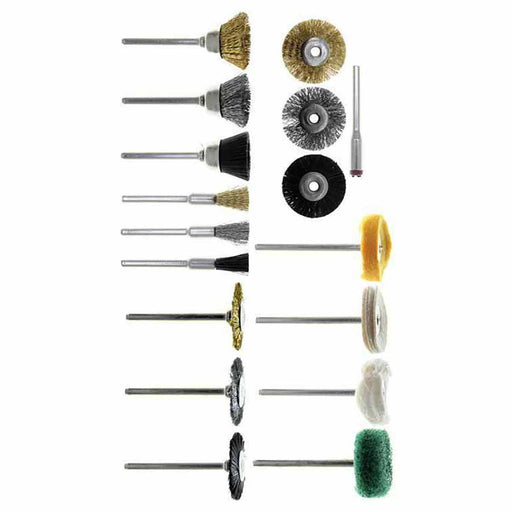 20Pcs 25mm Rotary Tool Brass Wheel Wire Brush Set - Fits Dremel ,1/8 Shank  ,Clean, Polishing , Prep