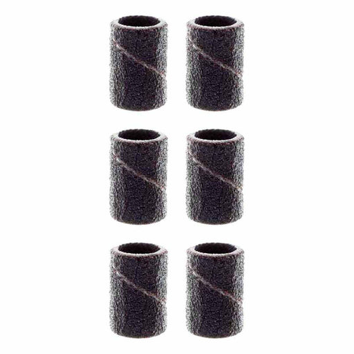 TEMO 100 pc 1/4 Inch Sand Drum Grit 180 Medium with 2 pc 1/8 Inch Mandrel  for Dremel Rotary Tools