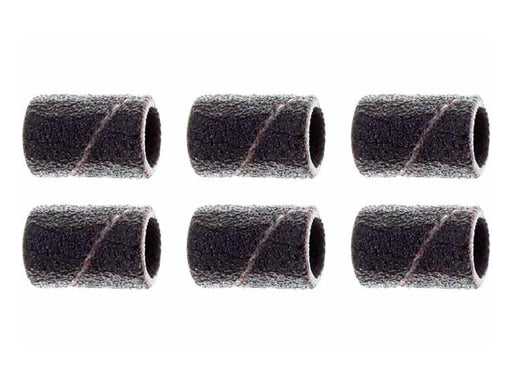 TEMO 100 pc 1/4 Inch Sand Drum Grit 180 Medium with 2 pc 1/8 Inch Mandrel  for Dremel Rotary Tools