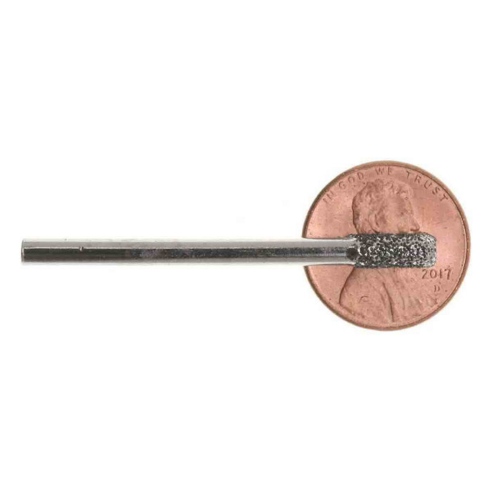 03.9mm 40 Grit Cylinder Diamond Burr - 1/8 inch shank - widgetsupply.com