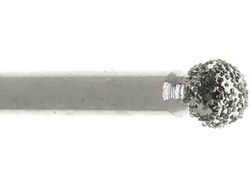 04.4mm 40 Grit Round Diamond Burr - 1/8 inch shank - widgetsupply.com
