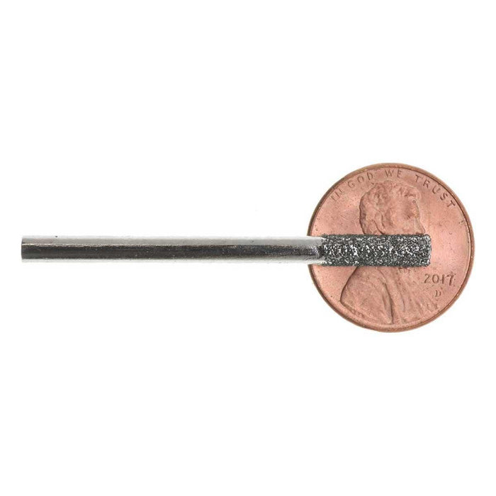 04.3mm 80 Grit Cylinder Diamond Burr - 1/8 inch shank - widgetsupply.com