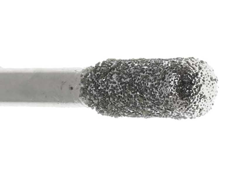 04mm 80 Grit Rounded Cylinder Diamond Burr - 1/8 inch shank - widgetsupply.com