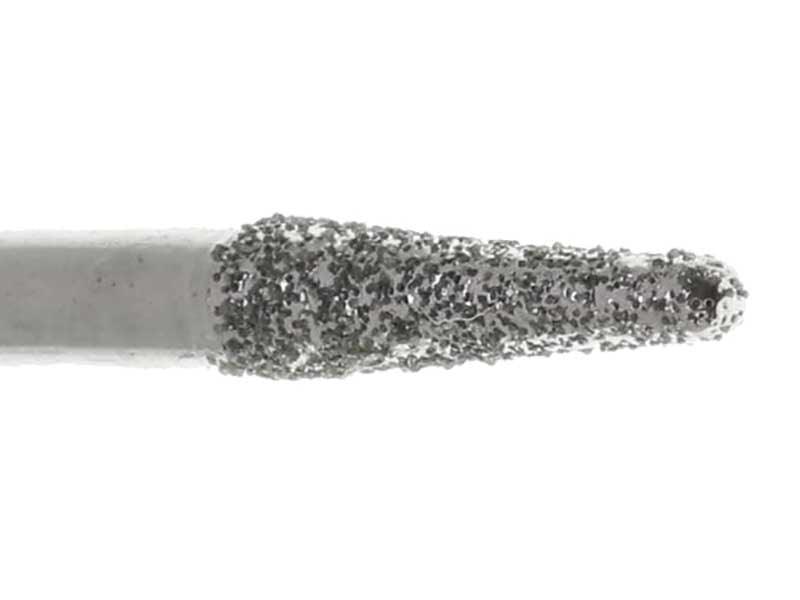 03.4mm 80 Grit Cone Diamond Burr - 1/8 inch shank - widgetsupply.com