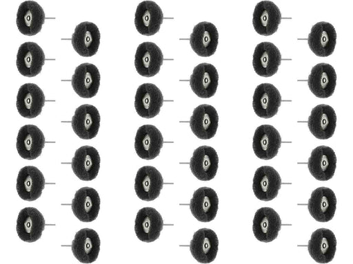 38mm - 1.5 inch 600 Grit Abrasive Buffing Wheels - 36pc - 1/8 inch shank - widgetsupply.com