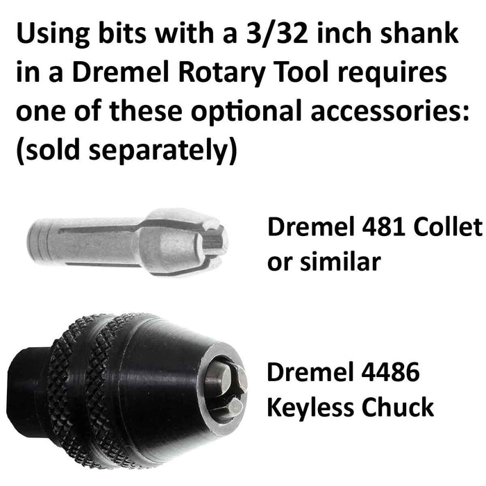 03.1 x 9.3mm Rounded Cylinder burr - 150 Grit  - 3/32 inch shank - widgetsupply.com