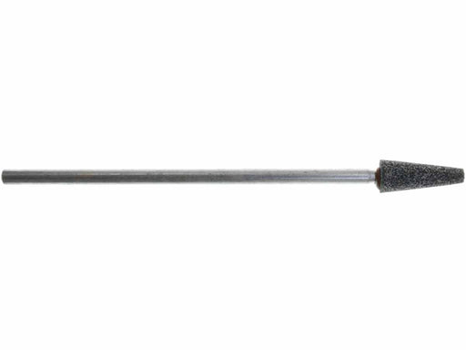 06.4mm - 1/4 inch 80 Grit Grey Cone Grinding Stone, USA, 3 inch shank - widgetsupply.com