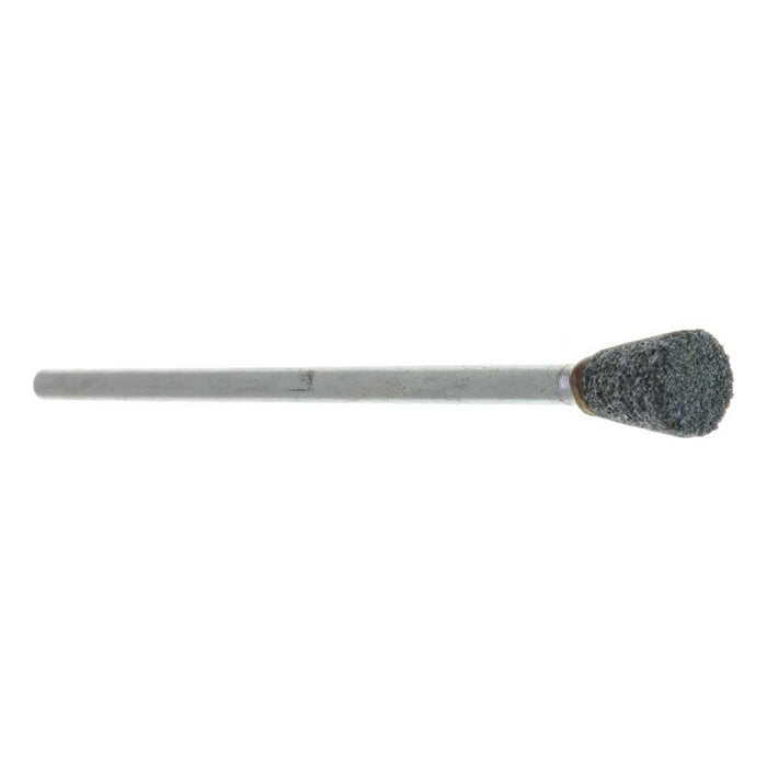 07.9mm - 5/16 inch 80 Grit Grey Inverted Cone Grinding Stone, USA, 3 inch shank - widgetsupply.com