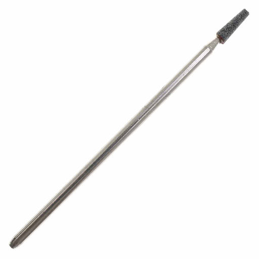 03.2mm - 1/8 inch 100 Grit Grey Cone Grinding Stone, USA, 3 inch shank - widgetsupply.com