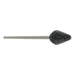 11.1mm - 7/16 inch 60 Grit Grey Cone Grinding Stone, USA, 3 inch shank - widgetsupply.com