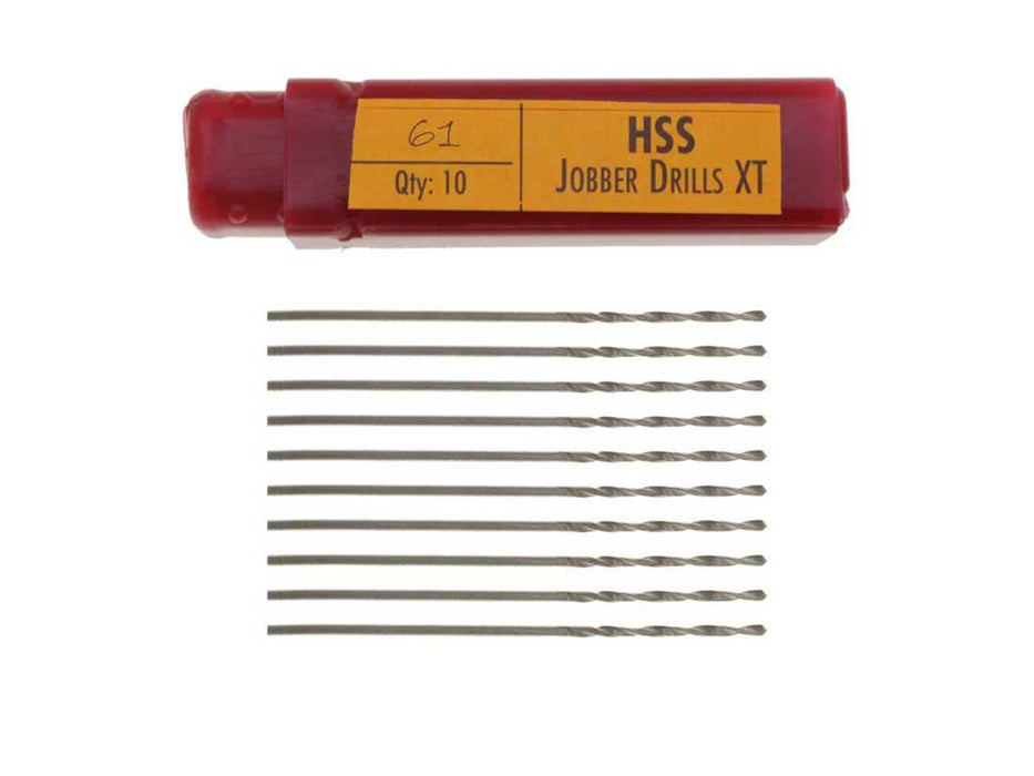 No 61 HSS Twist Drill Bits - Made in UK - 10pc - widgetsupply.com