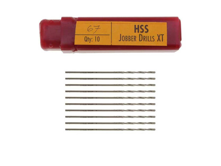 No 67 HSS Twist Drill Bits - Made in UK - 10pc - widgetsupply.com