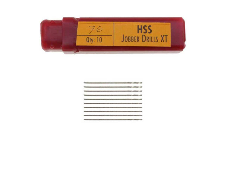 No 76 HSS Twist Drill Bits - Made in UK - 10pc - widgetsupply.com