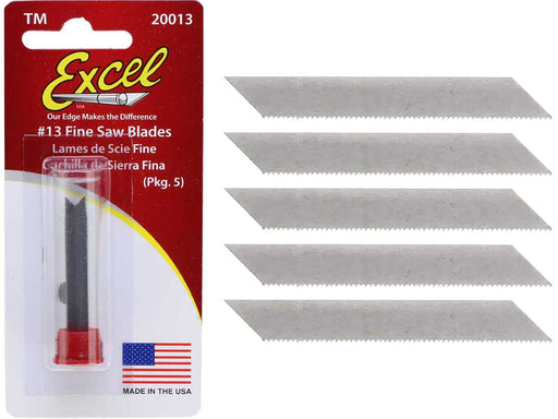 Excel 20013 #13 Fine Saw Blades - USA - 5pc - widgetsupply.com