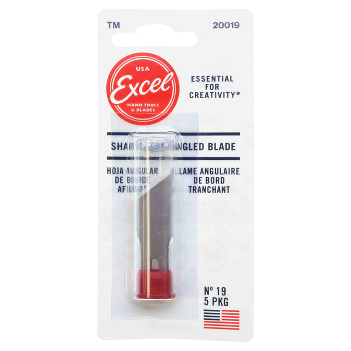 Excel 20019 #19 Sharp Angle Knife Blades - USA - 5pc - widgetsupply.com