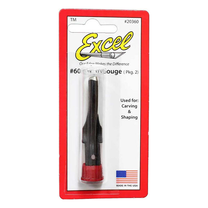 Excel 20360 #60 U Carving Gouge 1/4 inch - USA - 2pc - widgetsupply.com