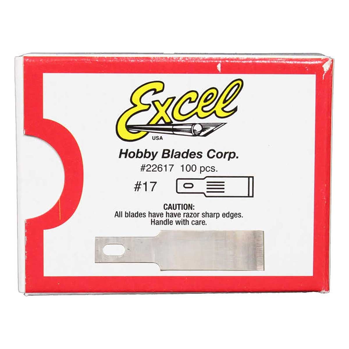 Excel 22617 No 17 Small Chisel Knife Blade, 100pc, Made in USA