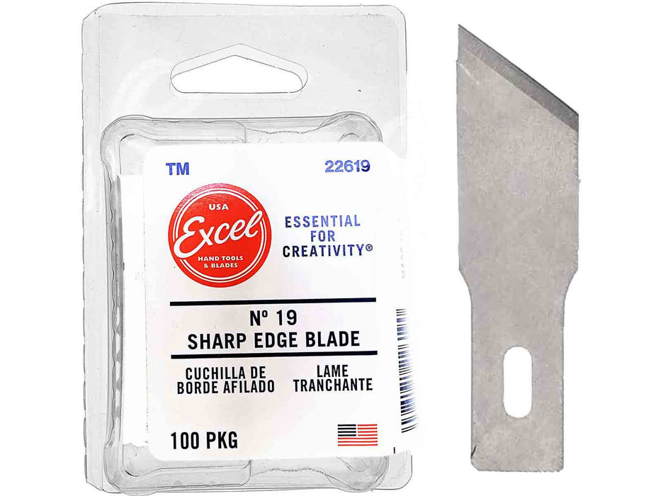 Excel 22619 #19 Sharp Angle Knife Blades - USA - 100pc - widgetsupply.com