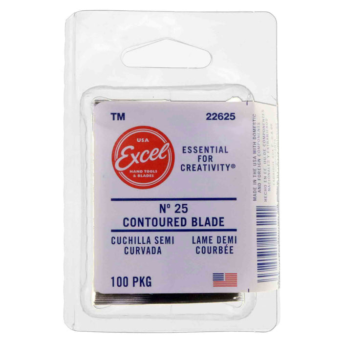 Excel 22625 #25 Contoured Knife Blade - USA - 100pc - widgetsupply.com