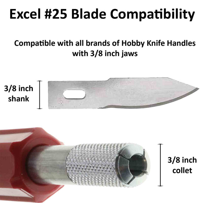 Excel 20025 #25 Contoured Knife Blades - USA - 5pc - widgetsupply.com