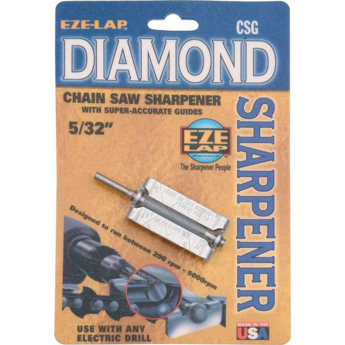 Eze-Lap CSG 5/32 inch Diamond Chain Saw Sharpener with Guide - USA - widgetsupply.com