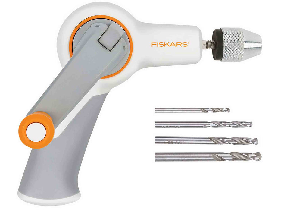 Fiskars 132420-1002 Precision Hand Drill with 4 Drill Bits - widgetsupply.com