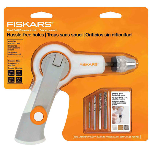 Fiskars 132420-1002 Precision Hand Drill with 4 Drill Bits - widgetsupply.com